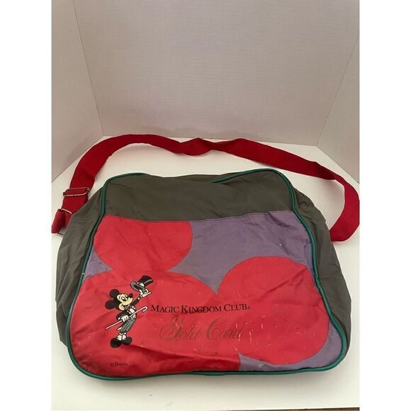 Vintage Disney Women's Gray Magic Kingdom Club Gold Card Carry Travel Bag Large - Picture 1 of 8